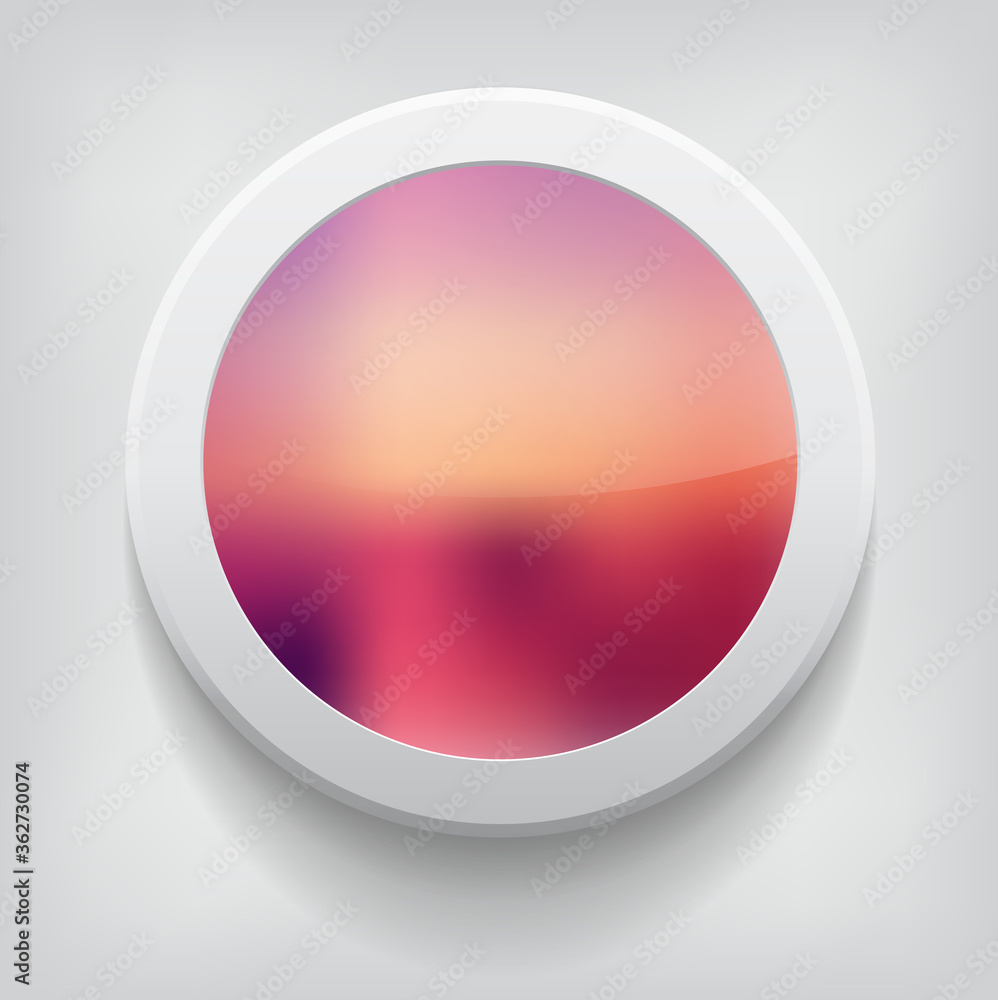 vector button, icon, banner design with bokeh background 