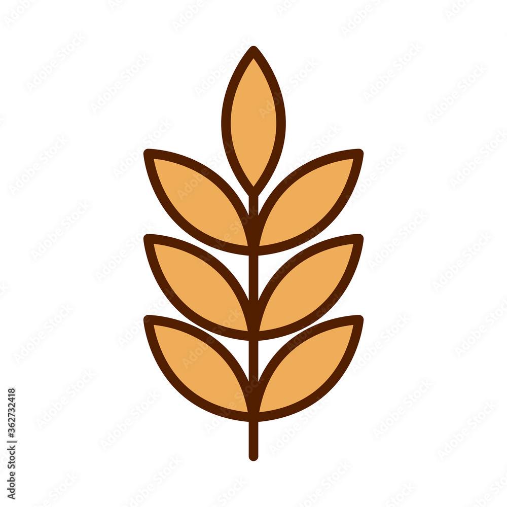 healthy food menu fresh nutrition wheat line and fill style icon healthy food menu fresh nutrition wheat line and fill style icon