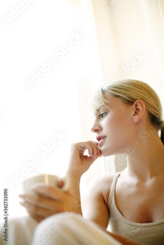 Woman daydreaming