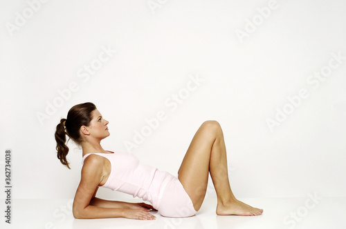 Woman stretching