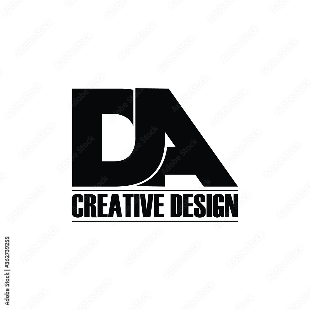 Letter DA logo icon design vector. monogram logo vector illustration Letter DA logo icon design vector. monogram logo vector illustration