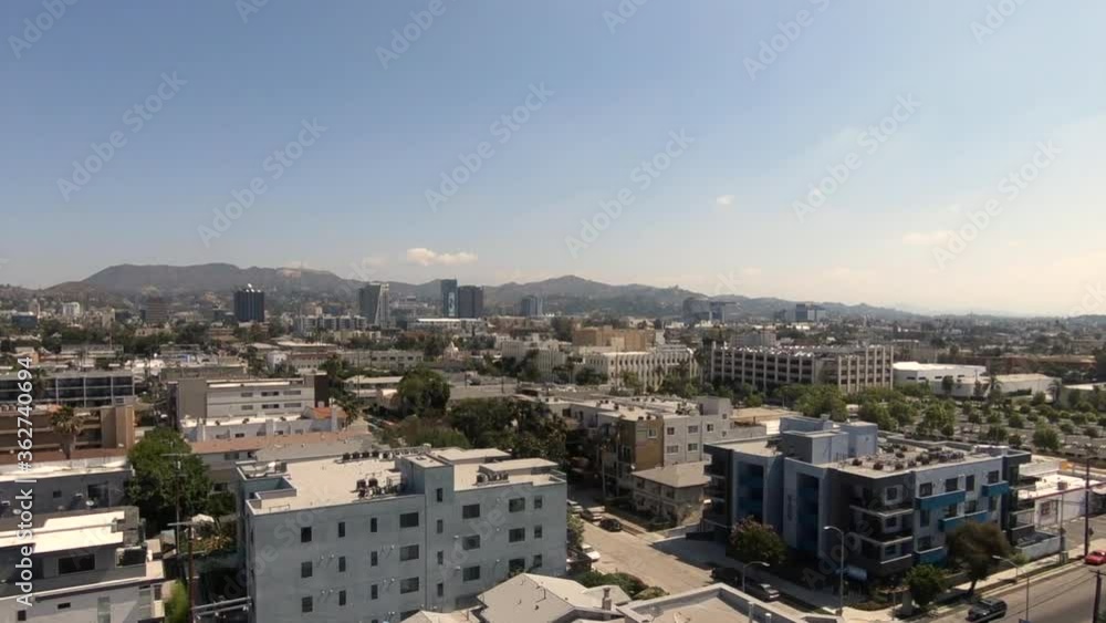 HD Aerial Glide over Hollywood during Los Angeles during 2020 Pandemic Lockdown HD Aerial Glide over Hollywood during Los Angeles during 2020 Pandemic Lockdown