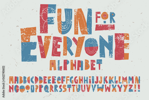 A Happy, Playful and Whimsical Alphabet with a Childlike Quality