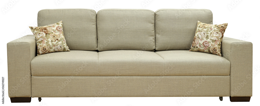 Naklejka premium Sofa isolated on white background. Including clipping path