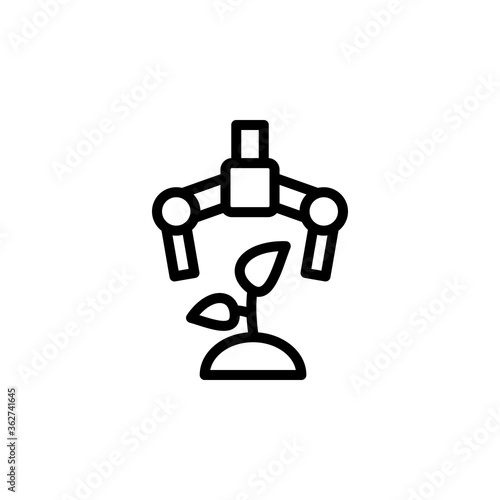 Robotic, plant icon. Simple line, outline vector elements of automated farming icons for ui and ux, website or mobile application
