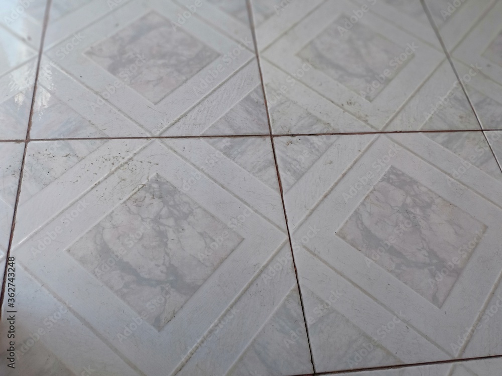 Obraz premium floor tiles that have white color