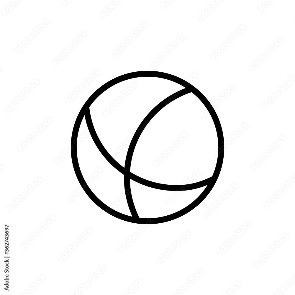 Ball, summer icon. Simple line, outline vector elements of vacation icons for ui and ux, website or mobile application Ball, summer icon. Simple line, outline vector elements of vacation icons for ui and ux, website or mobile application