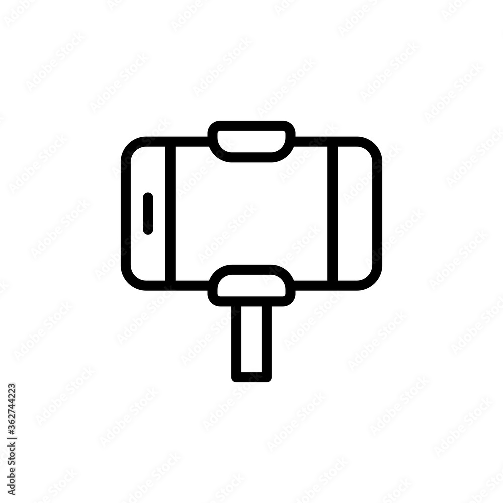 Selfie stick, smartphone icon. Simple line, outline vector elements of vacation icons for ui and ux, website or mobile application Selfie stick, smartphone icon. Simple line, outline vector elements of vacation icons for ui and ux, website or mobile application