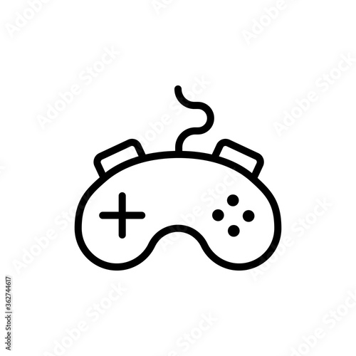 Game controller icon. Simple line, outline vector elements of video game icons for ui and ux, website or mobile application