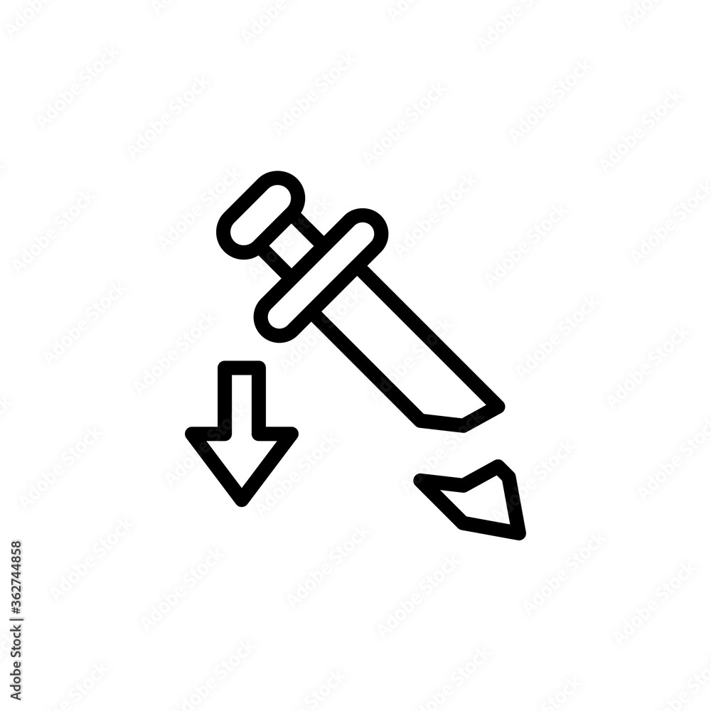 Nerf icon. Simple line, outline vector elements of video game icons for ui and ux, website or mobile application Nerf icon. Simple line, outline vector elements of video game icons for ui and ux, website or mobile application
