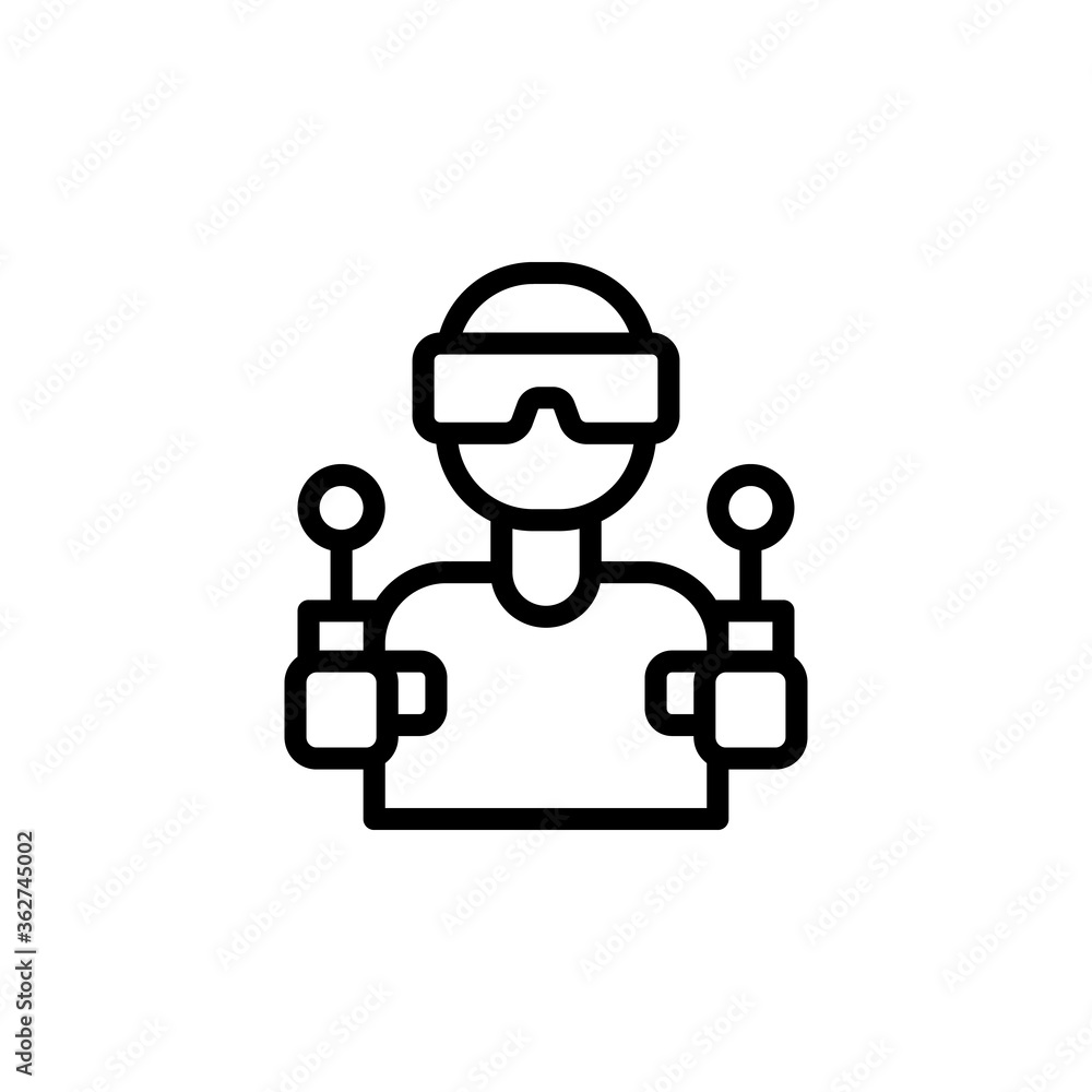 Gamer icon. Simple line, outline vector elements of video game icons for ui and ux, website or mobile application Gamer icon. Simple line, outline vector elements of video game icons for ui and ux, website or mobile application