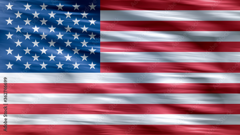 Fototapeta premium Illustration image of American (USA) flag - 3D rendering