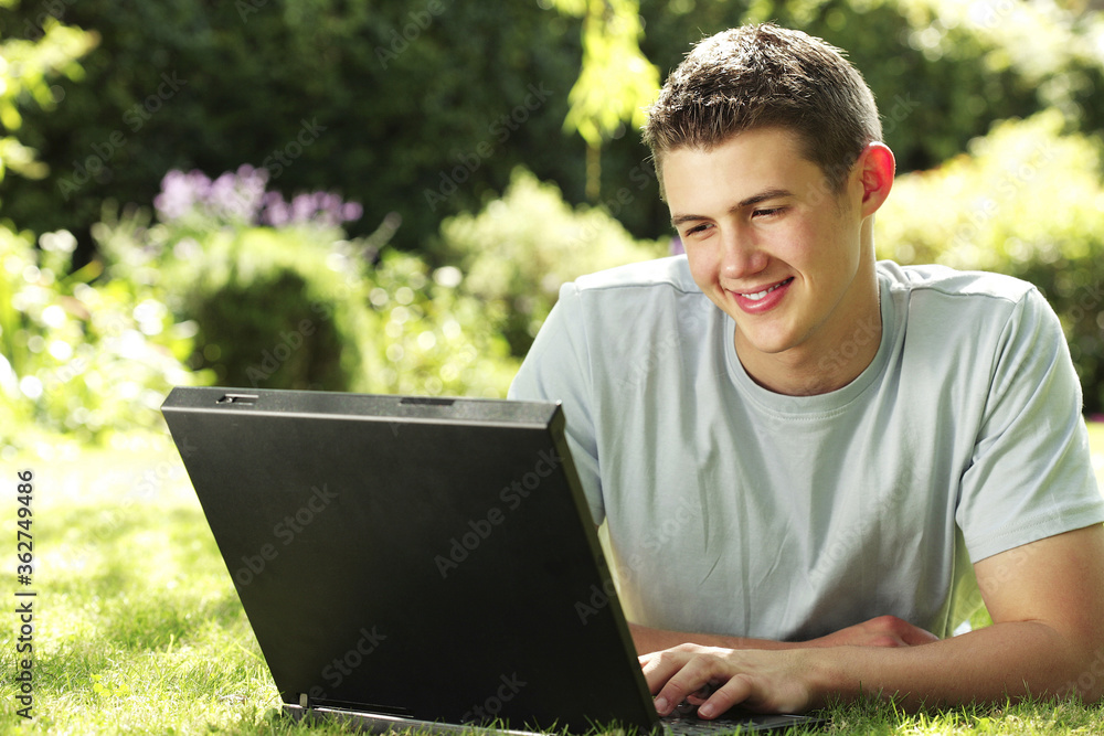 Young man with laptop Young man with laptop