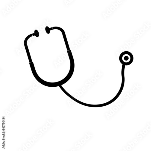 stethoscope isolated on white background medical and healthcare symbols and logo design for company.