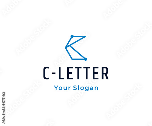 Free Download Letter C tech logo design template	 - GFXLoad