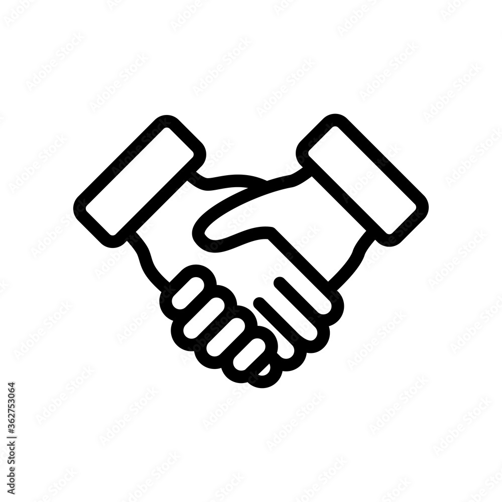 hand shake icon vector symbol template hand shake icon vector symbol template