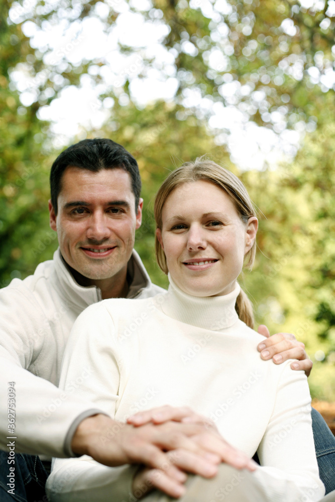 Fototapeta premium Couple smiling at the camera