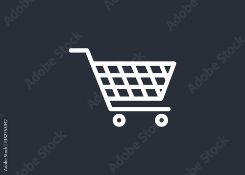Shopping chart icon vector symbol template. Cart. Shop. Store. e-commerce. Market. Commercial. App store. Shop. Buy. e-shop. Hypermarket. Marketing. Sale. Supermarket. Buyer. Add.
