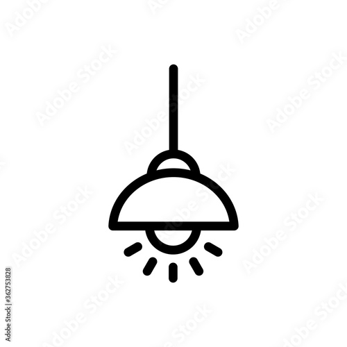 hanging lamp icon vector