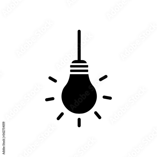 hanging lamp icon vector