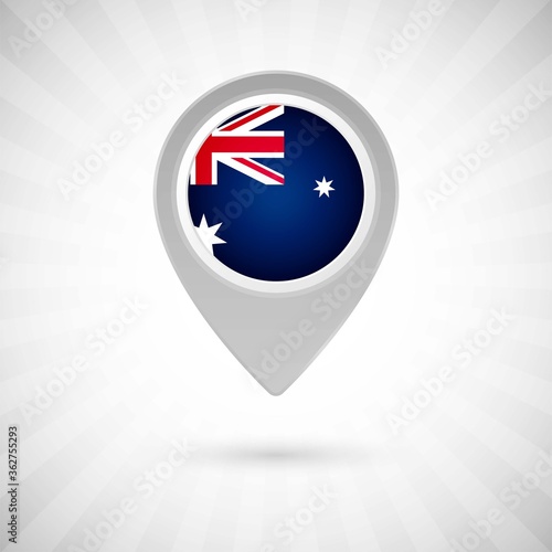 Shiny map pin with flag of Australia country. Abstract map marker with flag over classic background Free Download Shiny map pin with flag of Australia country. Abstract map marker with flag over classic background - GFXLoad
