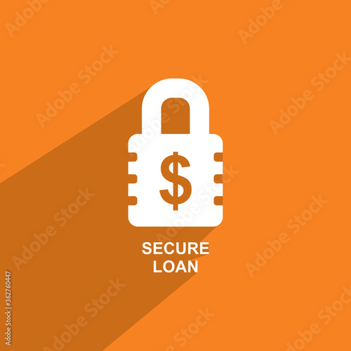 secured loan icon, Business icon vector