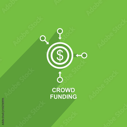 crowd funding icon, Business icon vector