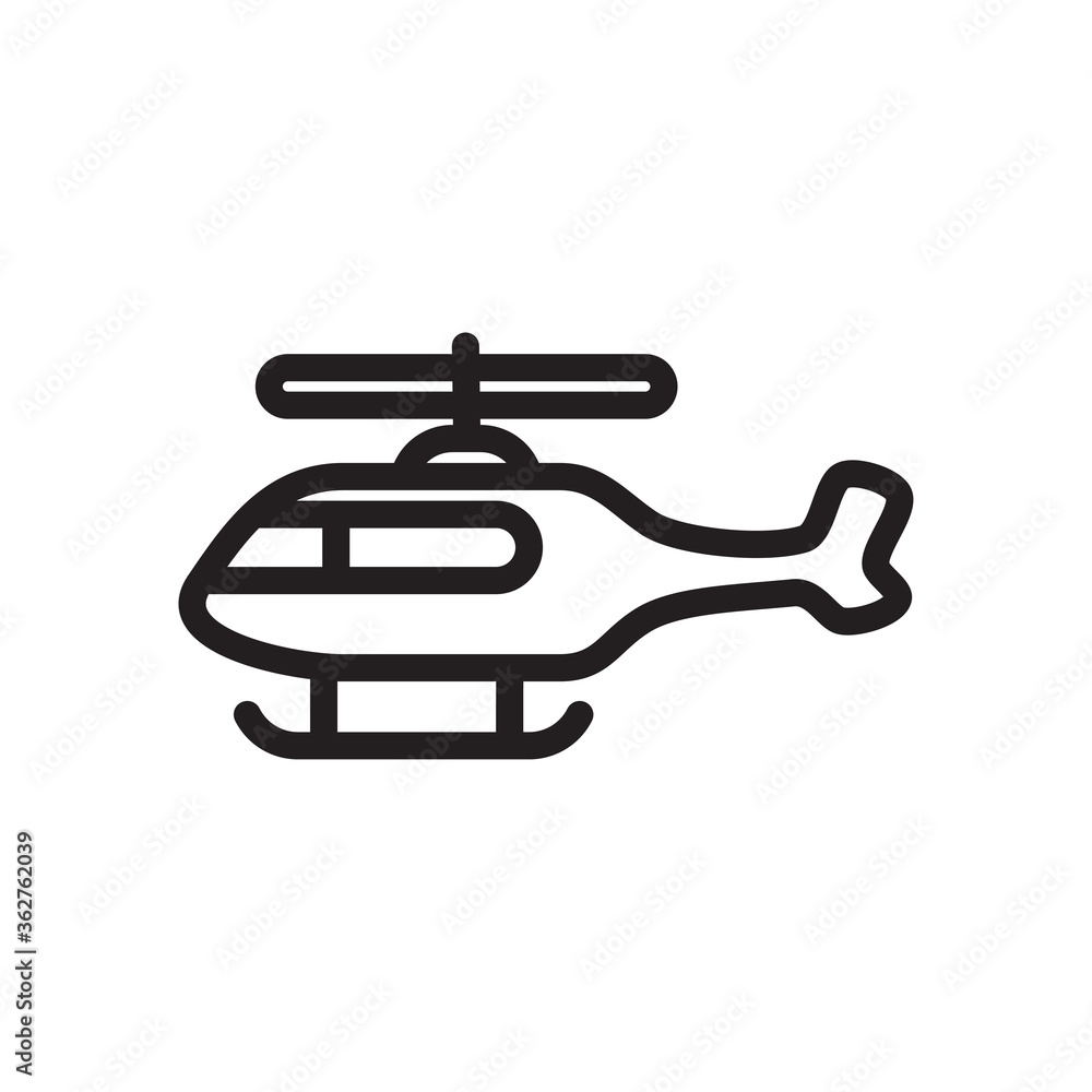 helicopter icon vector symbol template