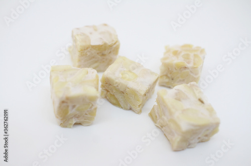 photo of fermented soybean cake slices