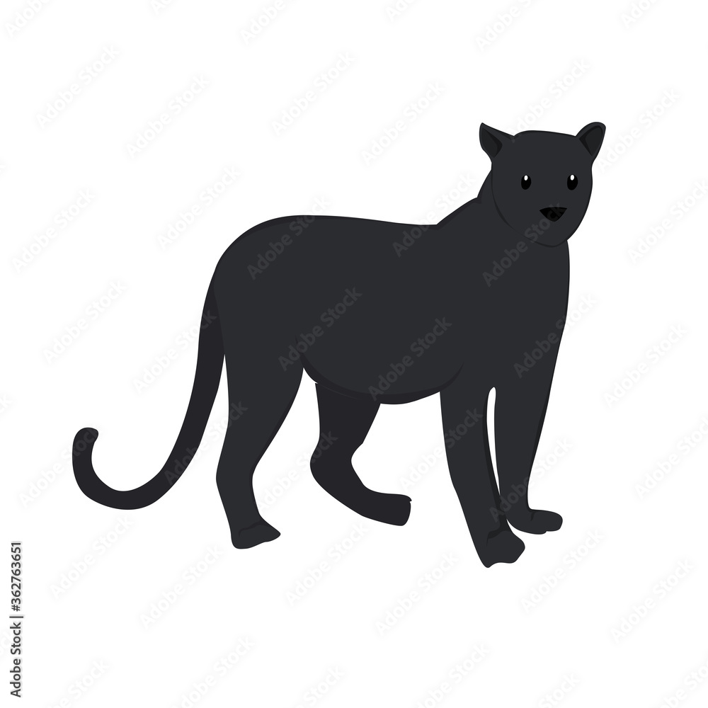 Obraz premium Black Leopard Illustration