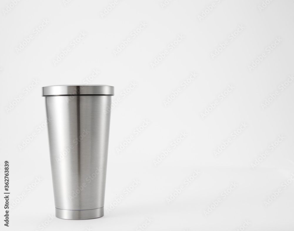 Aluminum Grey Water Bottle isolated on white background. Aluminum Grey Water Bottle isolated on white background.