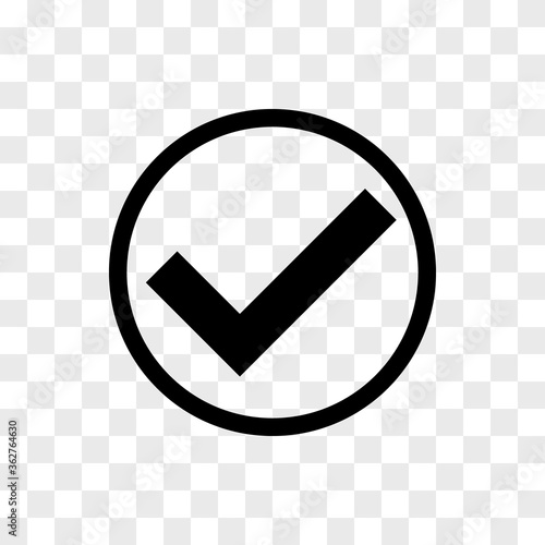 Check internet success icon in checkerboard BG. Internet flat icon symbol for applications.