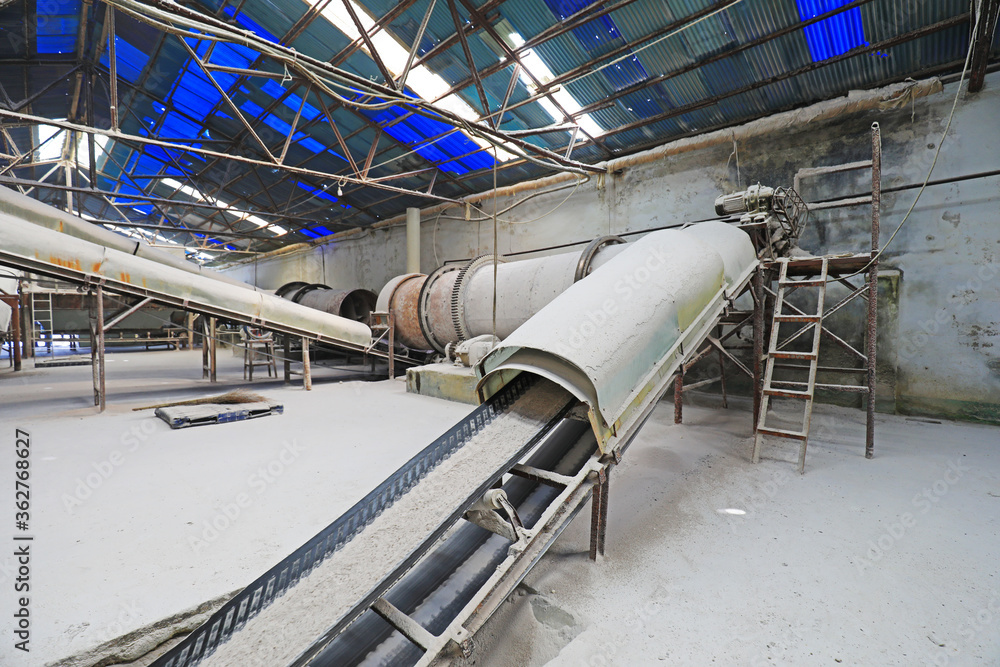 Compound fertilizer production line in a factory, China