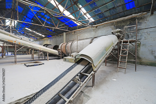 Compound fertilizer production line in a factory, China