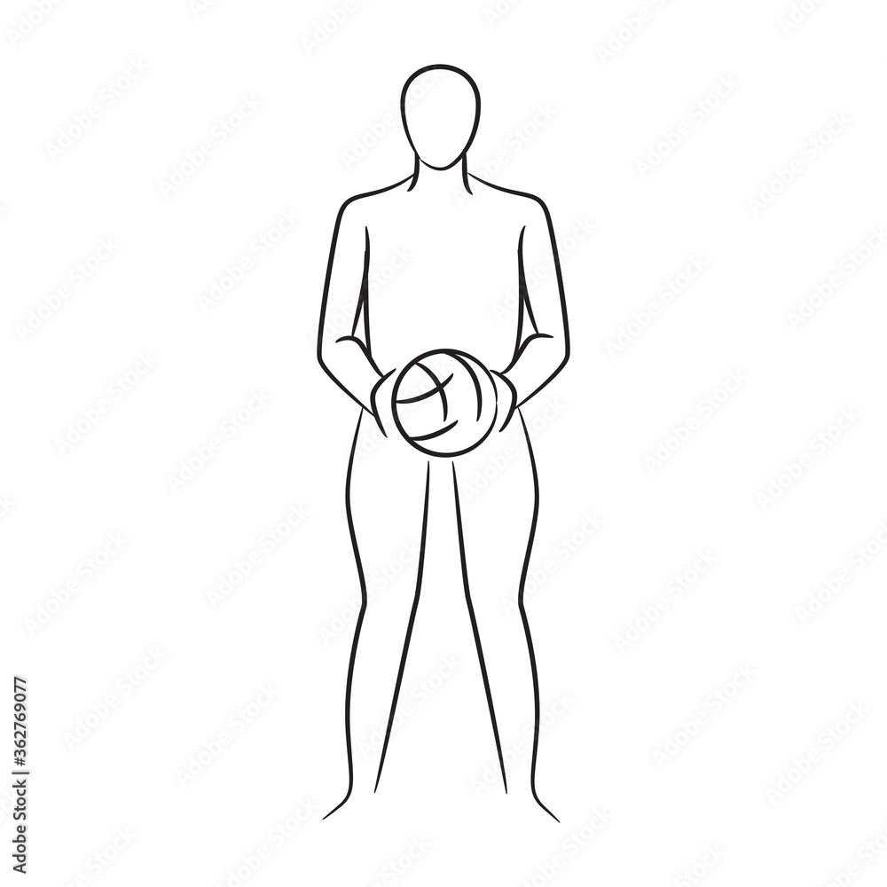 hand drawn soccer player, football player vector illustration on white background hand drawn soccer player, football player vector illustration on white background