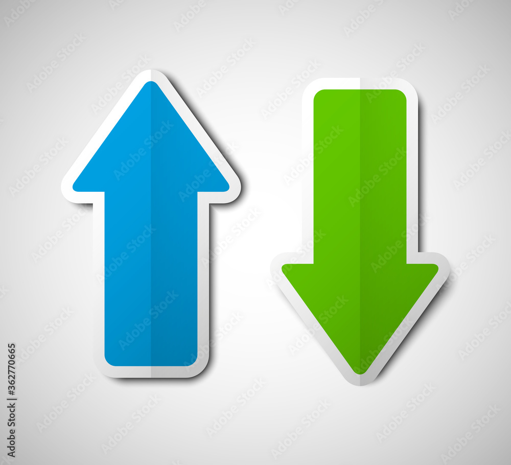 Two curved arrow. 2 direction banner shape. Trend form Two curved arrow. 2 direction banner shape. Trend form