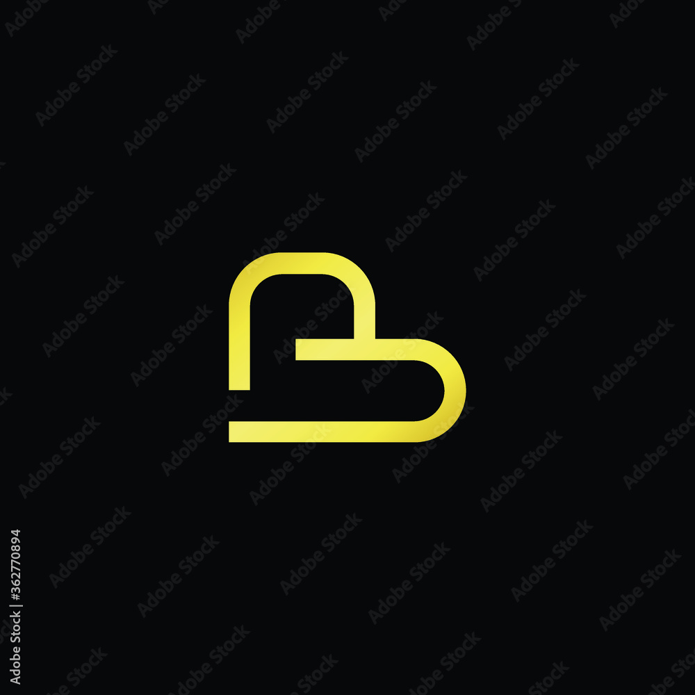 Minimal elegant monogram art logo. Outstanding professional trendy awesome artistic B BD DB initial based Alphabet icon logo. Premium Business logo gold color on black background Minimal elegant monogram art logo. Outstanding professional trendy awesome artistic B BD DB initial based Alphabet icon logo. Premium Business logo gold color on black background