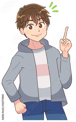 中学生 高校生 10代の若い男の子