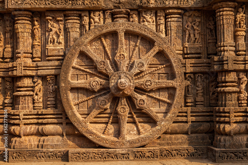 The ancient Sun temple at Konark built in 13th century is a world heritage conservation site today. photo