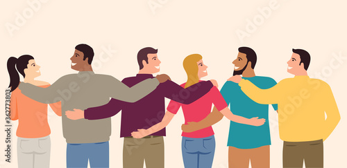 Group of multi ethnic people for International Youth Day