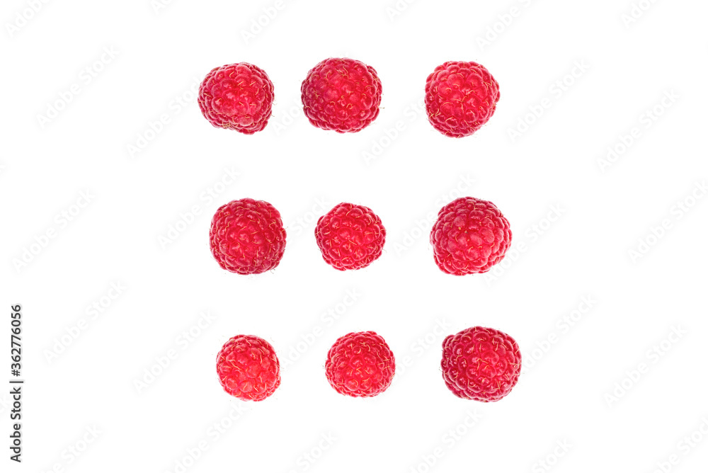 Raspberry isolated on the white background. Raspberry isolated on the white background.
