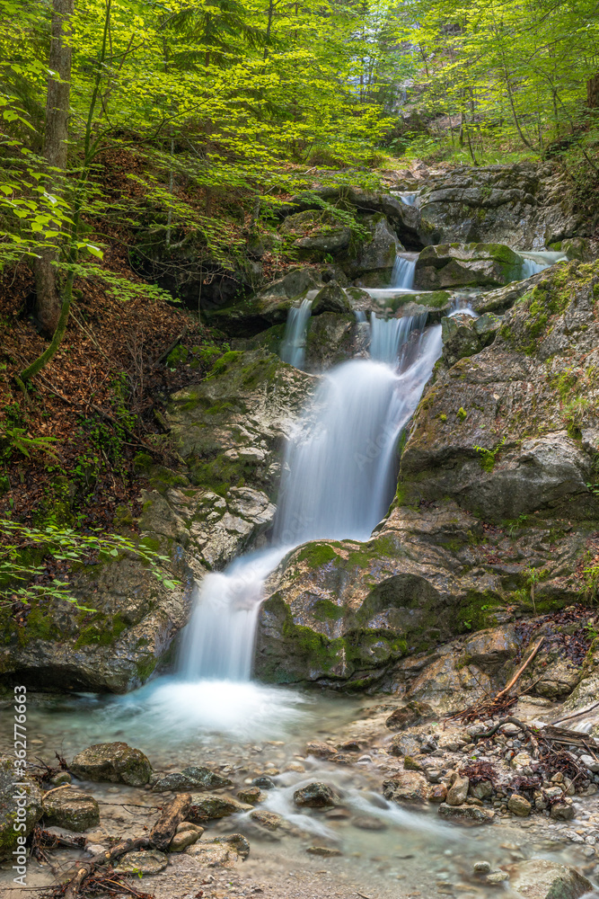 Kesselbach Wasserfall am Kesselberg bei Kochel am See