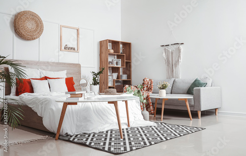 Stylish interior of modern bedroom © Pixel-Shot