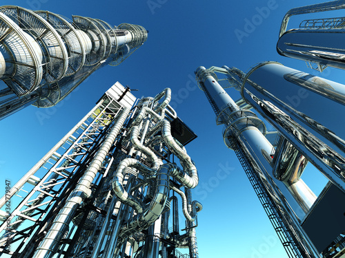 Quadro su tela Tubes of factory