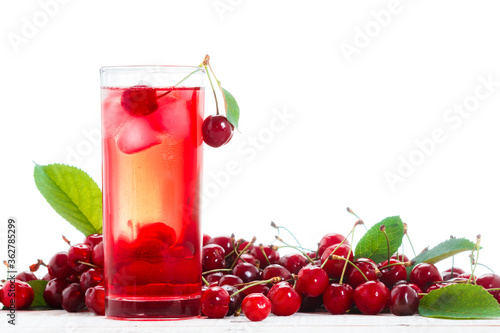 Cold alcoholic cherry cockt...
