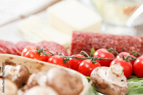 Food ingredients for pizza ...