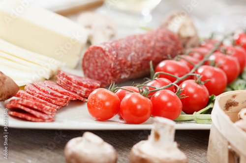 Food ingredients for pizza ...