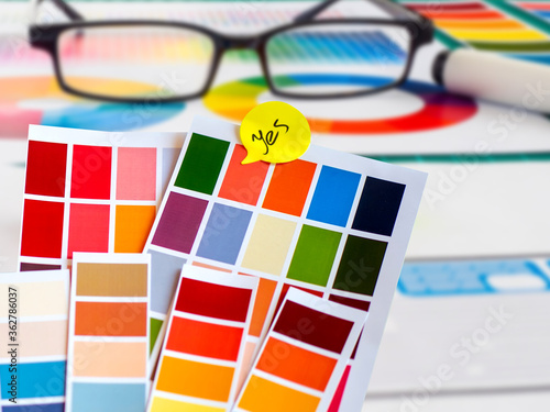 Glasses are on the color pa...