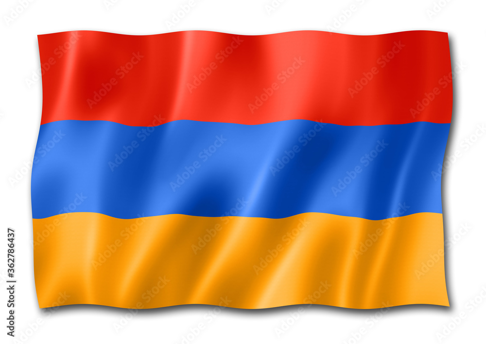 Fototapeta premium Armenian flag isolated on white