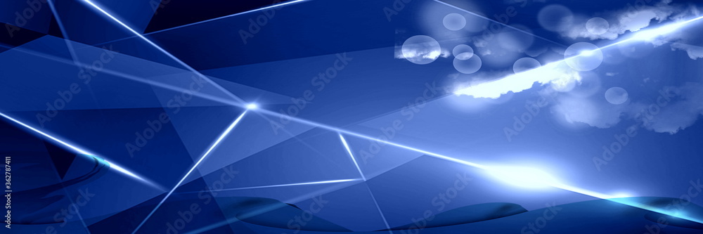 Modern blue triangle futuristic virtual technology background, Telecomunications concept,